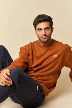 ARKK Box Logo Crewneck | Caramel Cafe -ARKK SALE SHOP ARKK Box Logo Crewneck Caramel Cafe Crewneck AA5155 0354 6