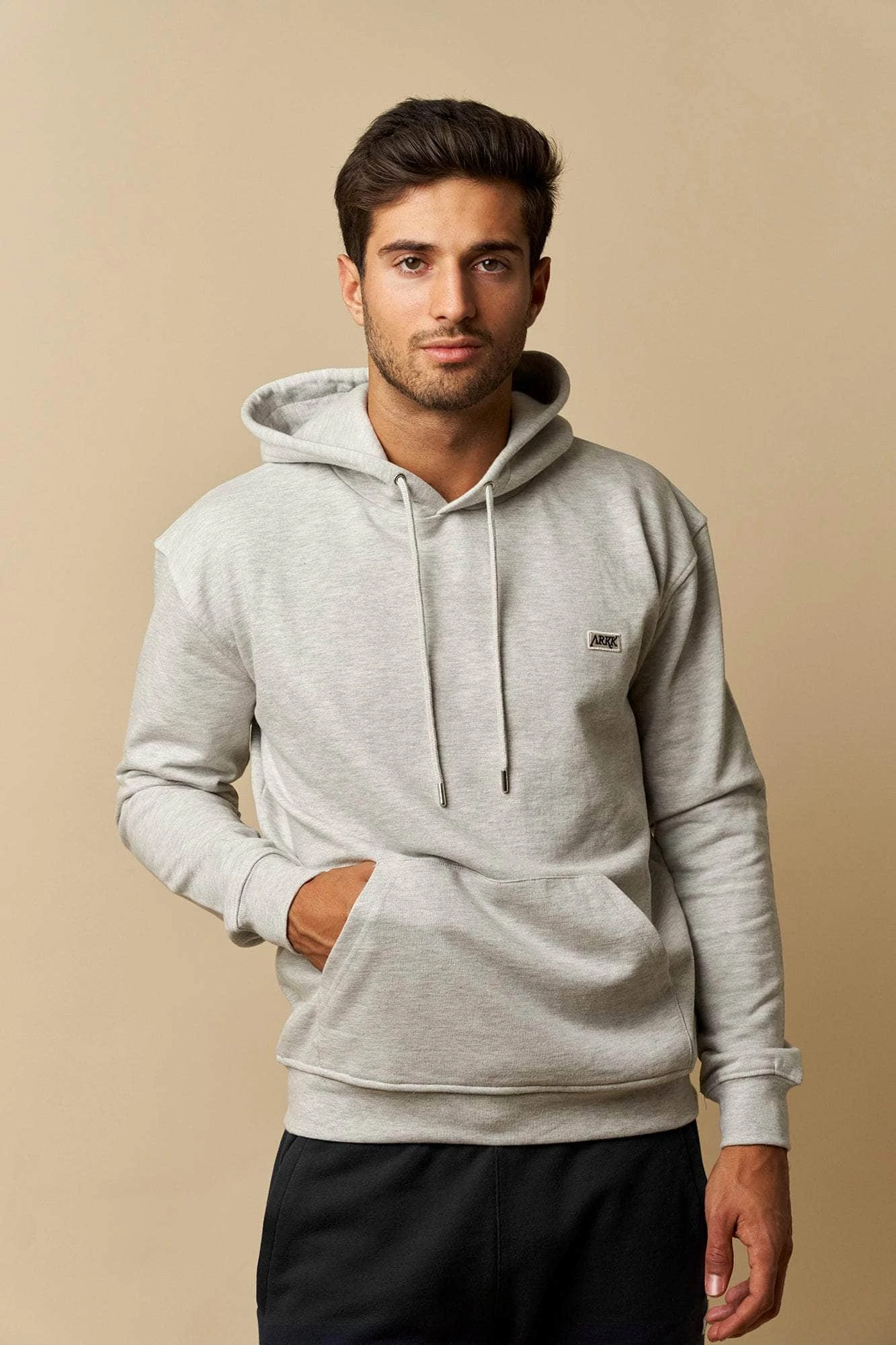 ARKK Box Logo Hoodie | Grey Melange 3 ARKK Box Logo Hoodie | Grey Melange