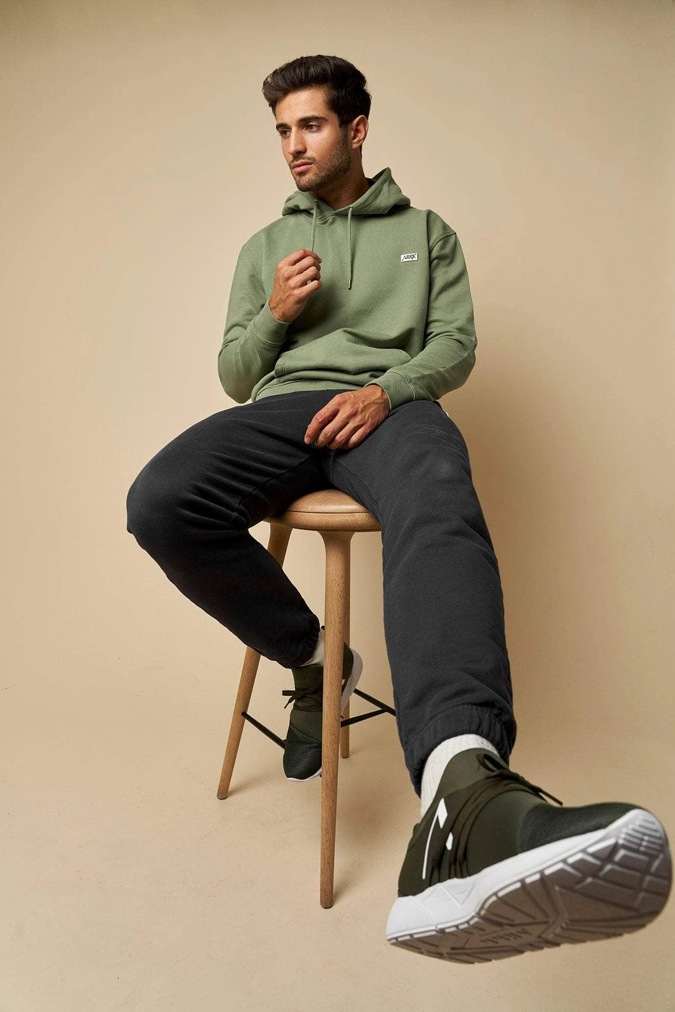 ARKK Box Logo Hoodie | Oil Green 7 ARKK Box Logo Hoodie | Oil Green - Image 5