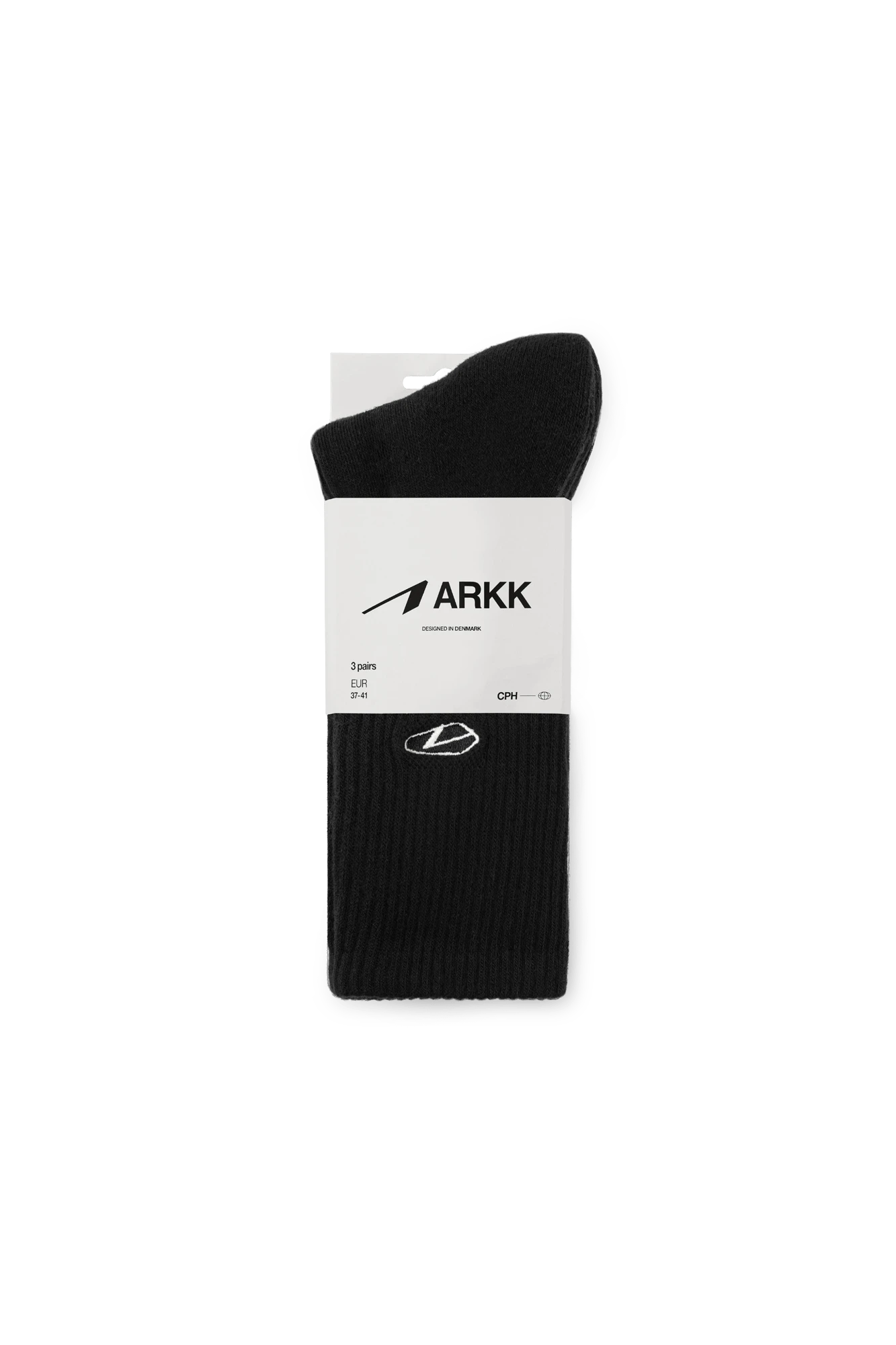 ARKK Cushioned Socks 3-pack | Black 4 ARKK Cushioned Socks 3-pack | Black - Image 2